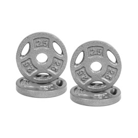 CAP Barbell Standard 1-Inch Grip Weight Plates 2.5 lbs Gray, Pack (x4) (RWPIS-002.5)