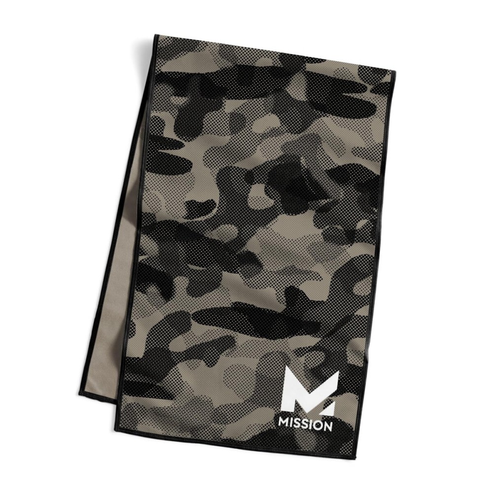 MISSION Original Cooling Towel, Etched Camo Crockery - Soft, Durable Microfiber - Cools Up to 2 Hours - UPF 50 Sun Protection - Machine Washable