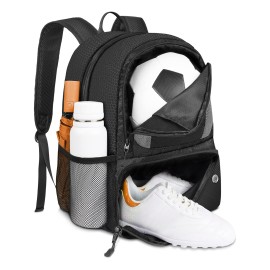 YOREPEK Soccer Backpack, Lightweight Soccer Bag, Water resistant Sport Equipment Bags Fit Basketball to Match Training