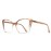 JFXQDR Blue Light Blocking Glasses for Women, Oversized Trendy Cat Eye Computer Gaming Glasses Anti Glare & UV Glare RF6204 (Clear Gradient Brown Cateye Frame)