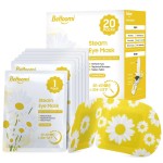 BeHoomi 20 Packs Steam Eye Mask, Heated Eye Mask Warm Compress for Eyes, Disposable Self Heating Steam Mask Sleep, Spa, Travel Essentials & Relaxation Gifts for Women, Stocking Stuffers (Chamomile)