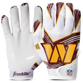 Franklin Sports Washington Commanders Youth NFL Football Receiver Gloves - Kids Gloves with Official NFL Team Logos - Kids Gear + Accessories - Youth XS/S Pair