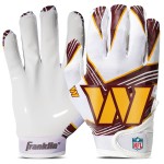Franklin Sports Washington Commanders Youth NFL Football Receiver Gloves - Kids Football Gloves with Official NFL Team Logos - Kids Gear + Accessories - Youth M/L Pair