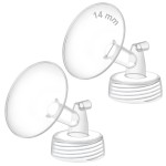 Maymom 14mm Wide Neck Pump Part for Spectra S1/S2 Pumps; Incl Wide Mouth Flange; Not Original Spectra Flange; Replaces Spectra Shield