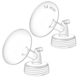 Maymom 14mm Wide Neck Pump Part for Spectra S1/S2 Pumps; Incl Wide Mouth Flange; Not Original Spectra Flange; Replaces Spectra Shield