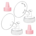 Maymom Pump Part Compatible with Spectra/Ameda Luna Pumps, Syngery Gold; Incl Wide Mouth Flange 16 mm Valve; Not Original Spectra Flange; Replaces Spectra S1 S2, Plus Shield, Pump Parts, Accessories