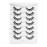 Happy Heartbeat 3D Clear Band Lashes Spiky Cat Eye False EyeLashes D Curl 12mm Short Manga Wispy Natural Reusable Soft Thin Invisible Band Fake lashes 7 Pairs (No.206)