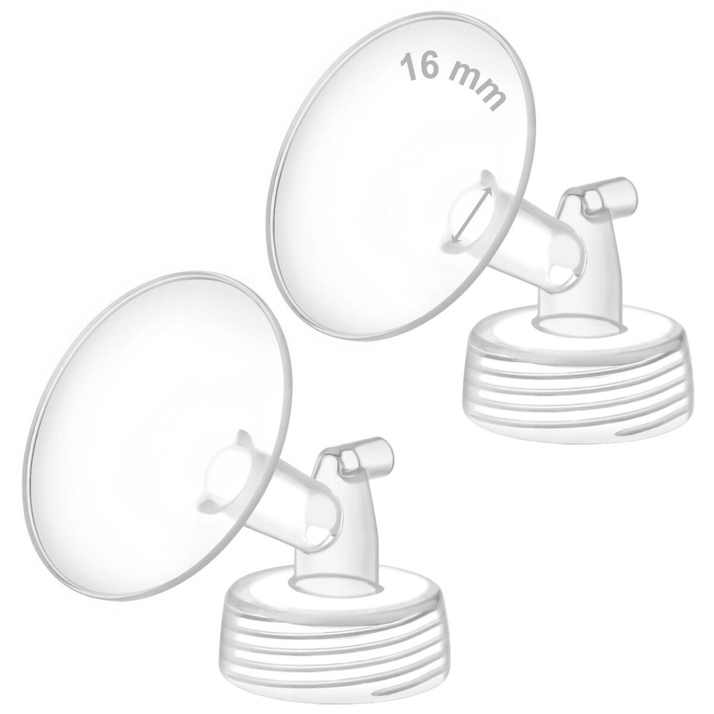 Maymom 16mm Wide Neck Pump Part for Spectra S1/S2 Pumps; Compatible with Motif Luna Pump; Incl Wide Mouth Flange; Not Original Spectra Flange