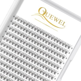 QUEWEL Cluster Lashes 240Pcs Individual Lashes 10D 0.10D Curl 11mm Knot-Free Lash Extensions Clusters Lashes Soft&Natural False Eyelashes Individual DIY Eyelash Extension at Home(10D 0.10D 11)