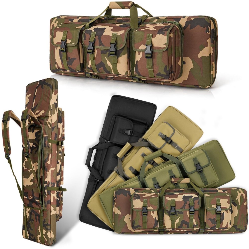 DULCE DOM 36 inch Double Case Soft Bag Gun Case, Perfect for Pistol Storage and Transportation, All Around Shooting Range Rifle Backpack, Indoor Outdoor