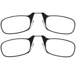 ThinOptics Readers Rectangular Reading Glasses, Black, 44mm + 2.5