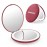 WOBSION Travel Compact Mirror,Portable 1x/10x LED Makeup Mirror with Magnification,Handheld 2-Sided Pocket Mirror, 3.5in Small Mirror for Purse,Handbag,Gift,Wine Red