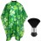 FEBSNOW Professional Barber Cape Independence St. Patrick\'s Day Salon Green Hair Cutting Cape with Adjustable neckline and Neck Duster Brush Barber Shop Supplies 46.8  56 Inch (clover pattern)