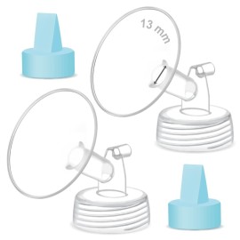 Maymom Pump Part Compatible with Spectra Ameda Luna Pumps, Incl Wide-Mouth 13mm Flange Blue Duckbill Valve; Not Original Spectra S1 S2 9 Plus Synergy Gold Replacement Pump Parts Accessories