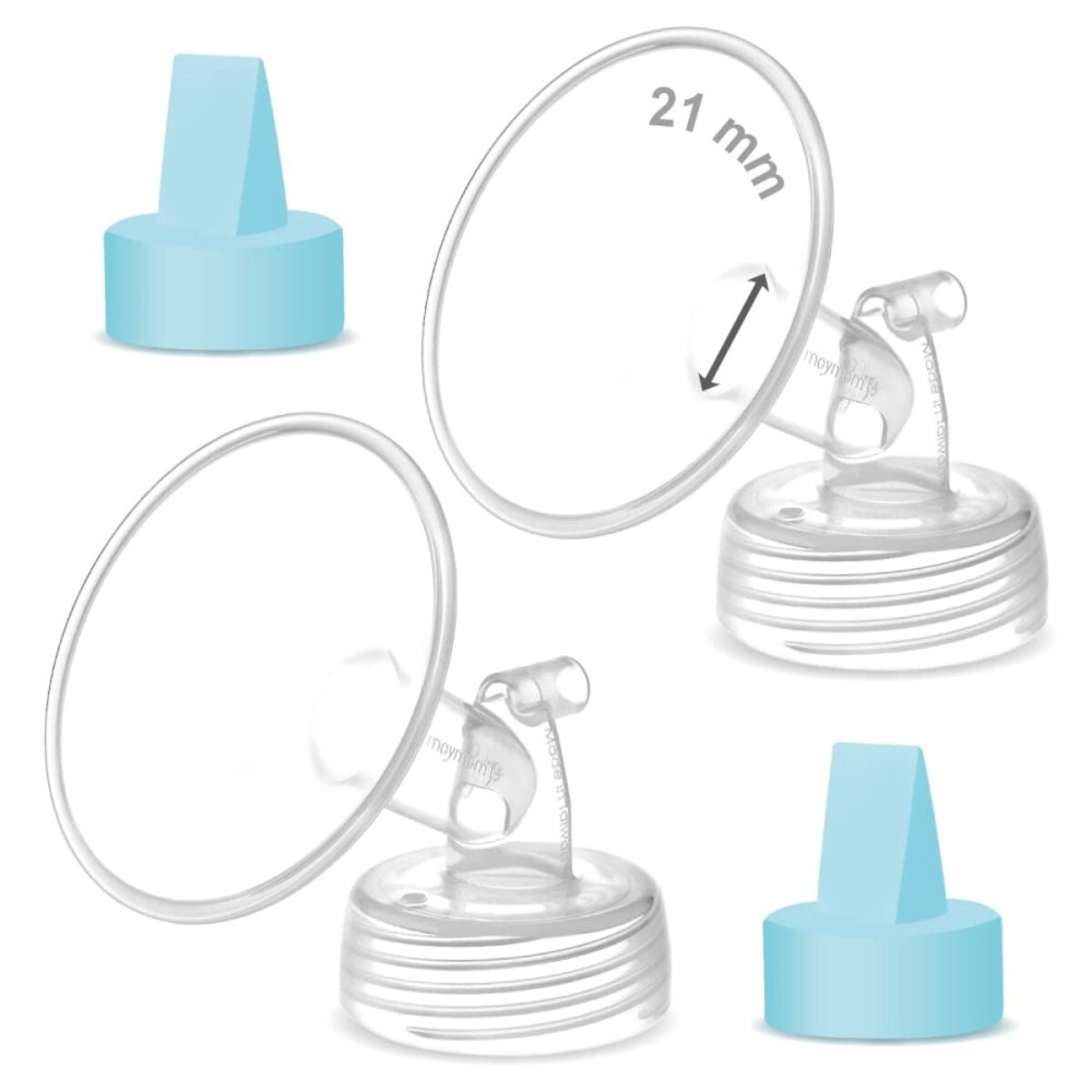 Maymom Pump Part Compatible with Spectra Ameda Luna Pumps, Incl Wide-Mouth 21mm Flange Blue Duckbill Valve; Not Original Spectra S1 S2 9 Plus Synergy Gold Replacement Pump Parts Accessories