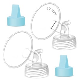 Maymom Pump Part Compatible with Spectra Ameda Luna Pumps, Inc Wide Mouth 17mm Flange Blue Duckbill Valve; Not Original Spectra S1 S2 9 Plus Synergy Gold Replacement Pump Parts Accessories