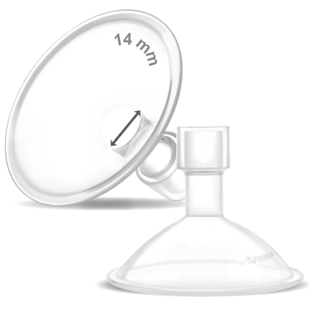 Maymom MyFit Crater Series 14mm Two-Piece Design Small Breastshield Compatible with Medela Breast Pump Parts; Replace Medela Shields; Fit Flex Connector; 2pc
