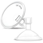 Maymom MyFit Crater Series 14mm Two-Piece Design Small Breastshield Compatible with Medela Breast Pump Parts; Replace Medela Shields; Fit Flex Connector; 2pc