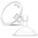 Maymom MyFit Crater Series 16mm Two-Piece Design Small Breastshield Compatible with Medela Breast Pump Parts; Replace Medela Shields; Fit Flex Connector; 2pc