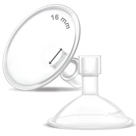 Maymom MyFit Crater Series 16mm Two-Piece Design Small Breastshield Compatible with Medela Breast Pump Parts; Replace Medela Shields; Fit Flex Connector; 2pc