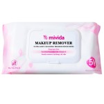 Mivida Hypoallergenic Makeup Remover Wipes With Vitamin E, Daily Cleansing Facial Towelettes, For Sensitive Skin, 50 Count, Alcohol Free, Fragrance Free Makeup Wipes
