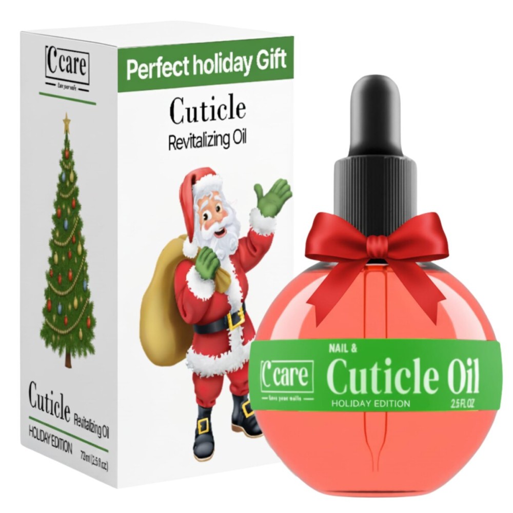 C CARE Holiday Special Cuticle Oil for Nails - Instantly Repairs Miosturizes & Hydrates - Nail Oil Cuticle Softener - 2.5 Oz