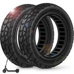 BANGTING 2PCS Upgrade 50/75-6.1 Scooter Off-road Solid Tires, 8.5x2 inches Tires Tubeless for Gotrax GXL V2/XR/APEX, 8 1/2 x2 Tire Replacement for Hiboy S2, Xiaomi 3 Lite/3/Pro 2/1s/M365