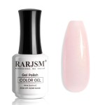 RARJSM Pale Pink Glitter Gel Polish Nude Gel Polish Sparkle Shimmer Neutral Skin Tone Light Pink Sheer Jelly Transparent Gel Nail Polish 15ml Single Bottle Soak off UV LED Cured for Home Salon DIY