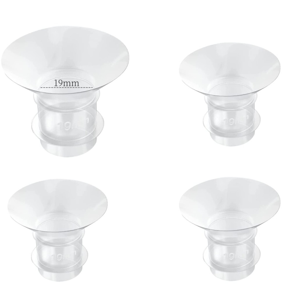 Flange Inserts 19mm for Medela,Spectra 24mm Shields/Flanges,Compatible with Momcozy S12 Pro/S9 Pro/S9/S12 Wearable Breast Pump,Reduce 24mm Nipple Tunnel Down to 19mm,4PCS