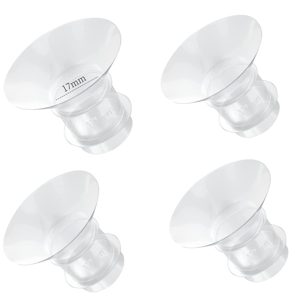 Flange Inserts 17mm for Medela,Spectra 24mm Shields/Flanges,Compatible with Momcozy S12 Pro/S9 Pro/S9/S12 Wearable Breast Pump,Reduce 24mm Nipple Tunnel Down to 17mm,4PCS