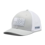 Columbia Unisex PFG Fish Flag Mesh Ball Cap-High Crown, Cool Grey/White/US Fish Flag, XX-Large