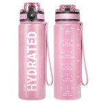 Sahara Sailor Water Bottles, 17oz Motivational Sports Water Bottle with Time Marker - Times to Drink - Tritan, BPA Free, Wide Mouth Leakproof, Fast Flow Technology with Clean Brush (1 Bottle)