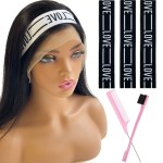 Iraatraa Elastic Bands For Wig 5 Piece Set, Latex And Nylon Lace Front Hairband, Melting Band For Keeping Wigs In Place, Suitable for Women, Great Value, Black and White Colors
