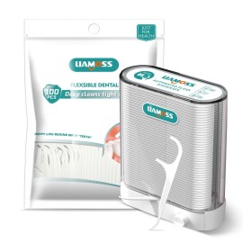 LIAMOSS Dental Floss Dispenser-Adult Unbreakable and Shred-Resistant Flossers-188 Count Professional Toothpicks Sticks-Perfect Dental Tools for Super Clean Teeth