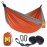 SZHLUX Camping Hammock Double & Single Portable Hammocks with 2 Tree Straps, Great for Hiking,Backpacking,Hunting,Outdoor,Beach,Camping,Orange / Grey