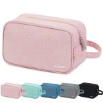 Narwey Travel Toiletry Bag for Women Traveling Dopp Kit Travel Bag for Toiletries Cosmetic Bag Makeup Bag Medicine Bag for Traveling (Pink)