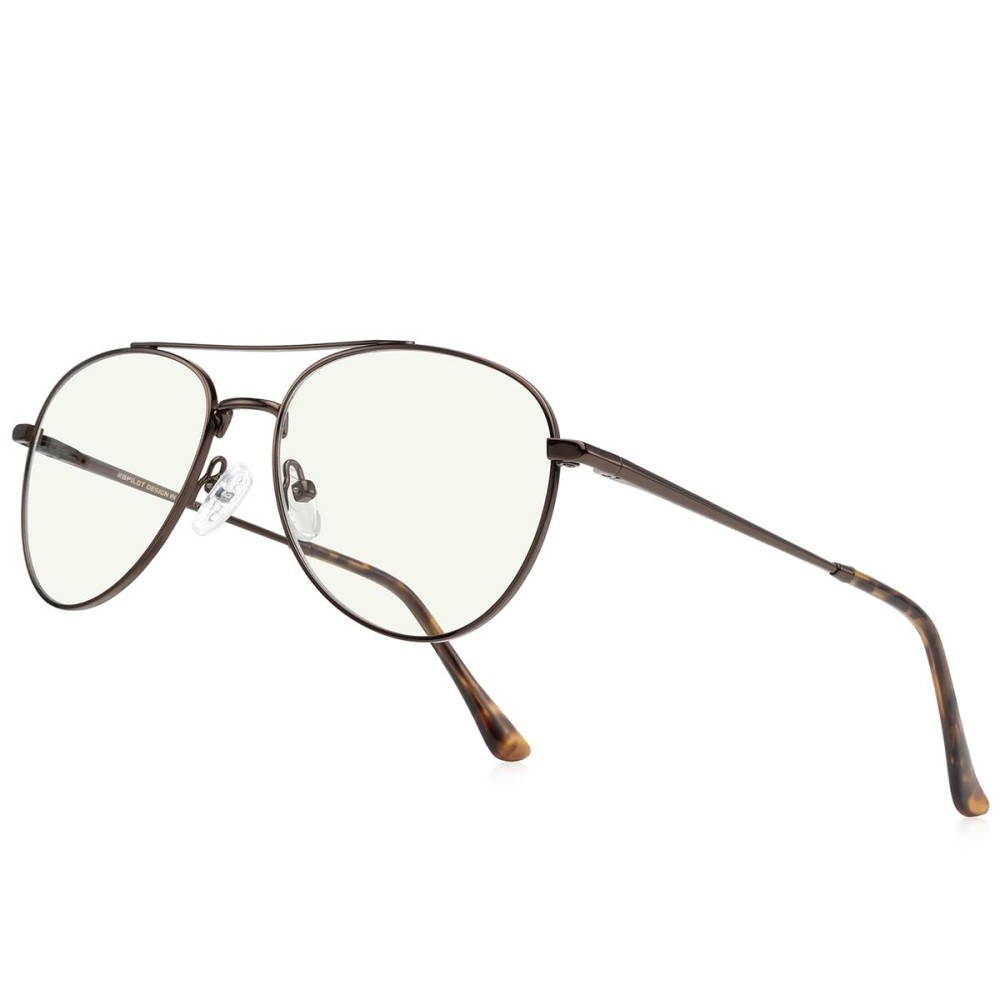 RB.Pilot Blue Light Aviator Reading Glasses for men Women Metal Frame Spring Temple