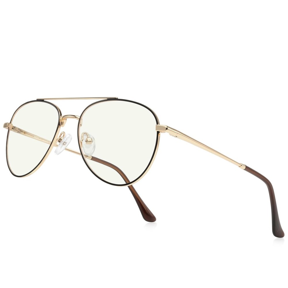 RB.Pilot Aviator Reading Glasses for men and Women Blue Light Blocking Lens Spring Temple