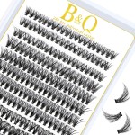 B&Q Lash Clusters 280PCS Natural Eyelash Clusters 30D D 17mm Individual Lash Wispy Eyelash Extension with Soft Thin Band Classic Look Pestaas Postizas Comfortable DIY at Home(30D-D-17mm)