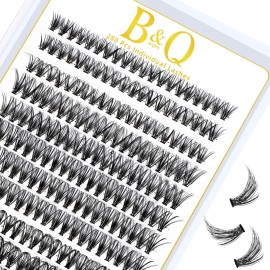 B&Q Lash Clusters 280PCS Natural Eyelash Clusters 30D D 17mm Individual Lash Wispy Eyelash Extension with Soft Thin Band Classic Look Pestaas Postizas Comfortable DIY at Home(30D-D-17mm)