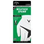 Callaway Golf Weather Spann Glove (Worn on Left Hand,White,Small,Men\'s (2-Pack))