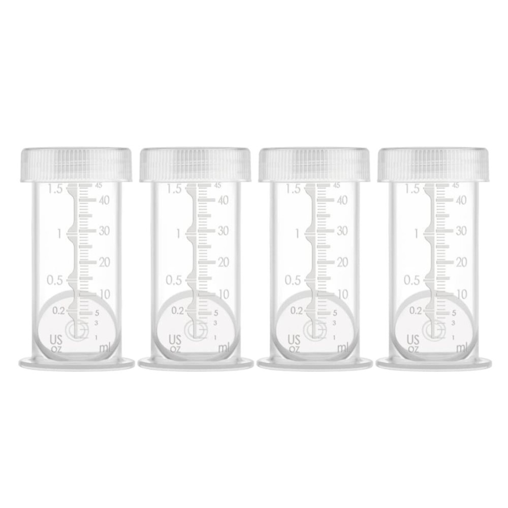 Maymom 1.5 Oz Container Designed for Colostrum & Milk Storage; Leak Proof Lids, Breastmilk Freezer or Refrigerator Storage, Made Without BPA; 4pc/pk