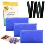Microwavable Heating Pads for Lower Back, Neck, and Shoulder Pain Relief - Moist Microwave Heating Pad for Muscles and Joints - Microwave Hot Pack Heat Pad for Cramps - 3 Packs Blue - Lavender Scent