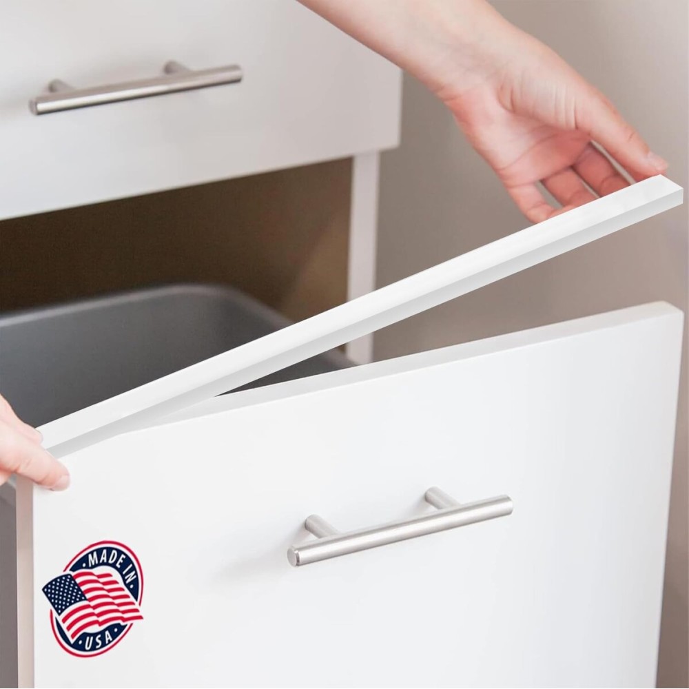 Cabinet Hero Slimline Cabinet Edge Protector - Prevents Chipping, Wear, Discoloration - Drawer Edge Guard, Bumper for Drawer - Easy Slip-On Installation - 3/4 Thick, 36 Length, White, Pack of 4