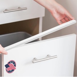 Cabinet Hero Slimline Cabinet Edge Protector - Prevents Chipping, Wear, Discoloration - Drawer Edge Guard, Bumper for Drawer - Easy Slip-On Installation - 3/4 Thick, 36 Length, White, Pack of 4