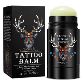 Tattoo Aftercare Butter Balm, 2.6 oz, Old & New Tattoo Moisturizer Healing Brightener for Color Enhance, Natural Organic Tattoo Cream