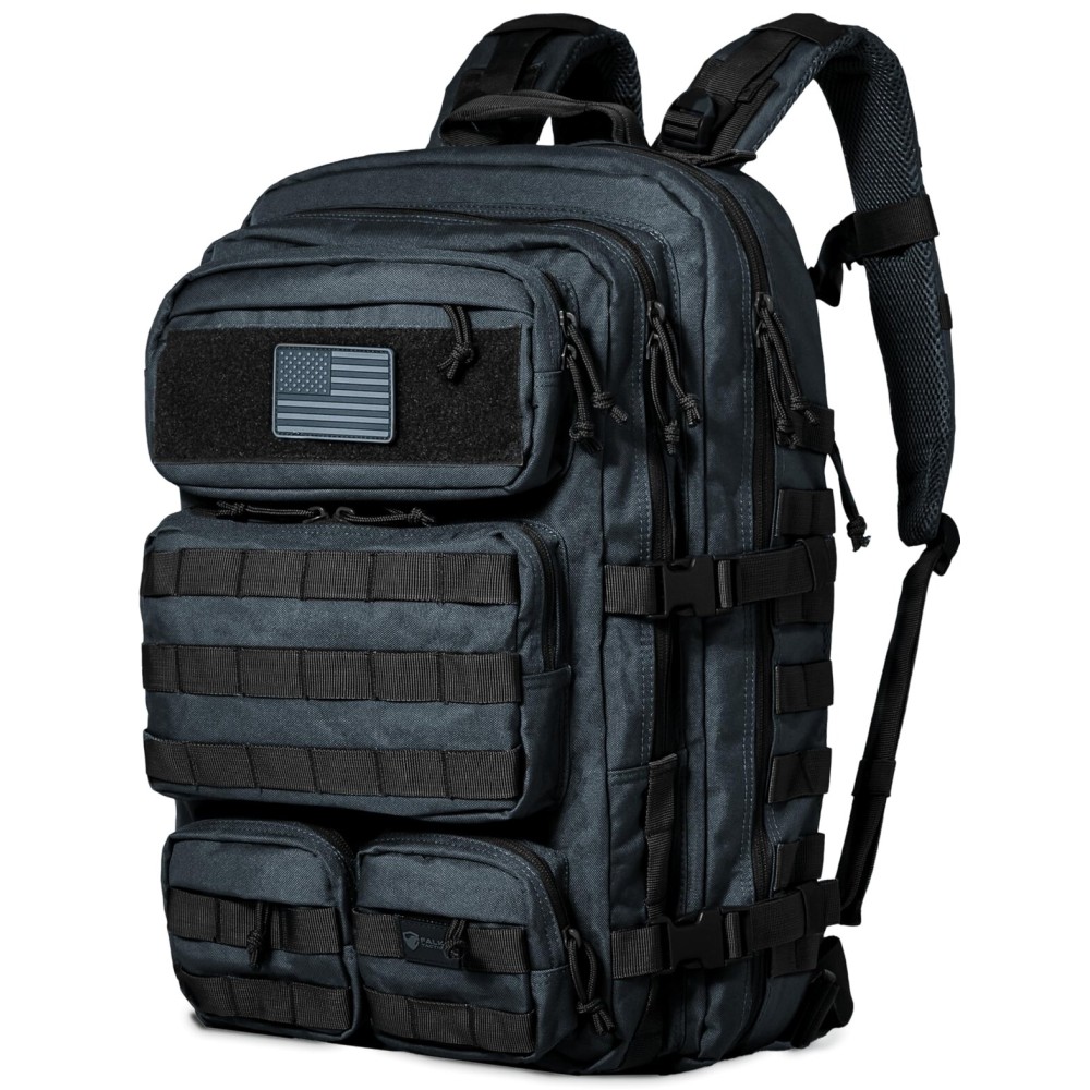 Falko Tactical Backpack for Men and Women 50L Backpack 2.4x Stronger Large Military Molle Rucksack, Bugout Backpack Outdoors