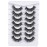 Mebver Lashes Eyelashes 8D Fluffy False Eyelashes Wispy Faux Mink Lashes Light Weight Fake Eyelashes Cat Eye Lashes 7 Pairs Pack
