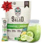 Salud 2-in-1 Hydration Packets + Immunity Electrolytes Powder, Cucumber Lime - Agua Fresca Drink Mix, Elderberry, Dairy & Soy Free, Non-GMO, Gluten Free, Vegan, Low Calorie, 1g Sugar (15 Servings)