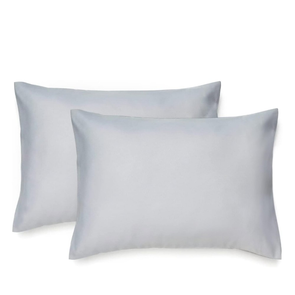 EXQ Home Toddler Pillowcases Zippered 13x18 Travel Pillow Case Set of 2, Small Pillow Case Fits Baby Pillow Sized 12x16, 13x18, Kids Pillowcases 2 Pack Machine Washable(Grey)